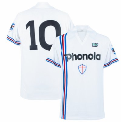 NR Nicola Raccuglia - Sampdoria Official Retro Shirt Uit 1986-1987 + N afbeelding