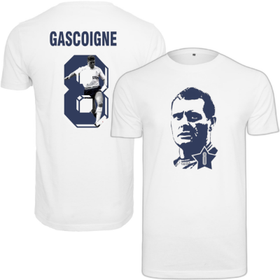 FC Eleven - Paul 'Gazza' Gascoigne T-Shirt - Wit + Nummer 8 afbeelding