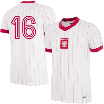 Polen Retro Voetbalshirt WK 1982 + Nummer 16 (Lato) afbeelding