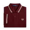 Afbeeldingen van Fred Perry - Twin Tipped Poloshirt - Oxblood/ Ecru