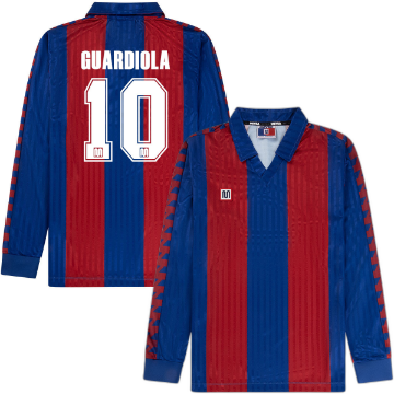 Meyba - Barcelona Football Shirt 1989-1992 (Long Sleeve) + Guardiola 10 Meyba - Barcelona Football Shirt 1989-1992 (Long Sleeve) + Guardiola 10