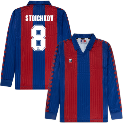 Meyba - Barcelona Retro Voetbalshirt 1989-1992 (Lange Mouwen) + Stoich