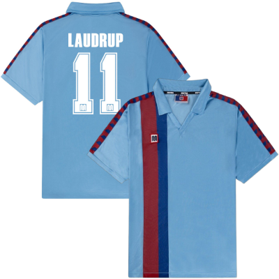Meyba - Barcelona Retro Shirt Uit 1988-1989 + Laudrup 11