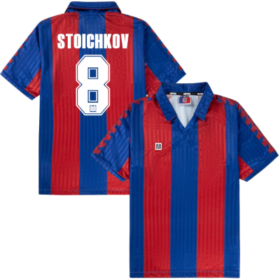Meyba - Barcelona Retro Voetbalshirt 1989-1992 + Stoichkov 8 afbeelding