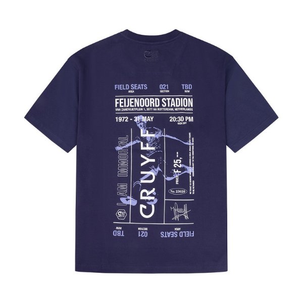 Cruyff Icon League Europa Cup II Ticket T-Shirt - Navy