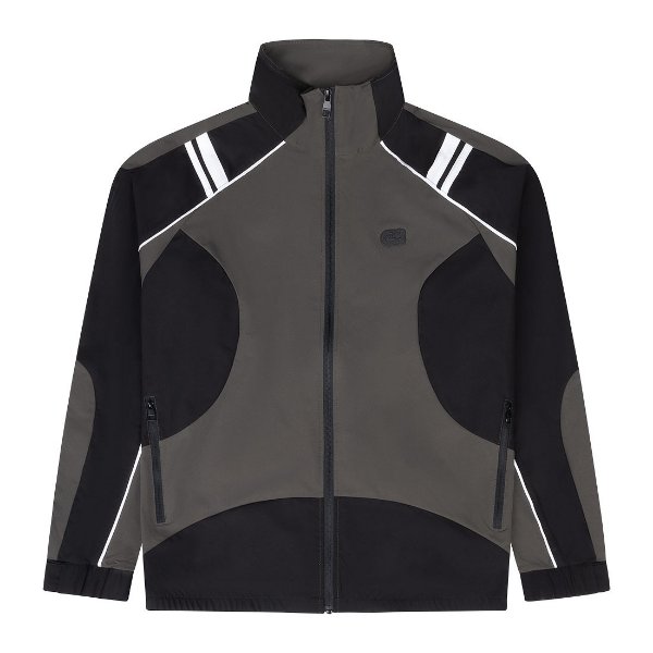 Cruyff Icon League Retro Trainingsjack - Zwart/Grijs