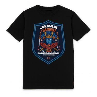FC ELEVEN - Japan Blue Samurai Heavy T-Shirt - Zwart afbeelding