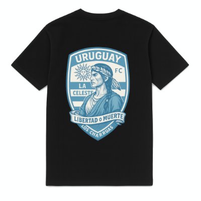 FC ELEVEN - Uruguay Los Charruas T-Shirt - Zwart afbeelding
