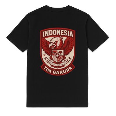 FC Eleven - Indonesië Tim Garuda Heavy T-Shirt - Zwart afbeelding