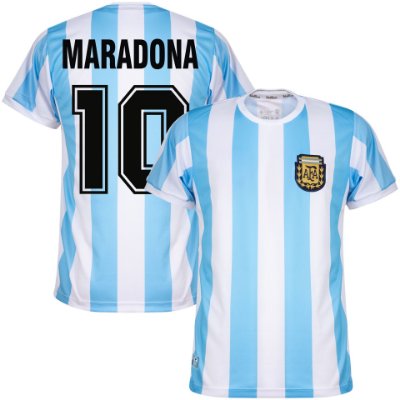 ArgentiniÃ« Retro Voetbalshirt WK 1986 + Maradona 10