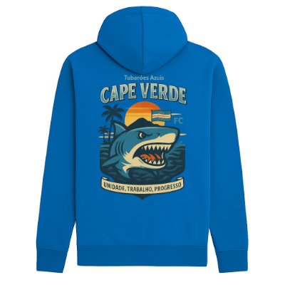 FC Eleven - KaapverdiÃ« Tubaroes Azuis Heavy Hoodie - Blauw