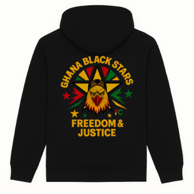 FC Eleven - Ghana Black Stars Heavy Hoodie - Zwart