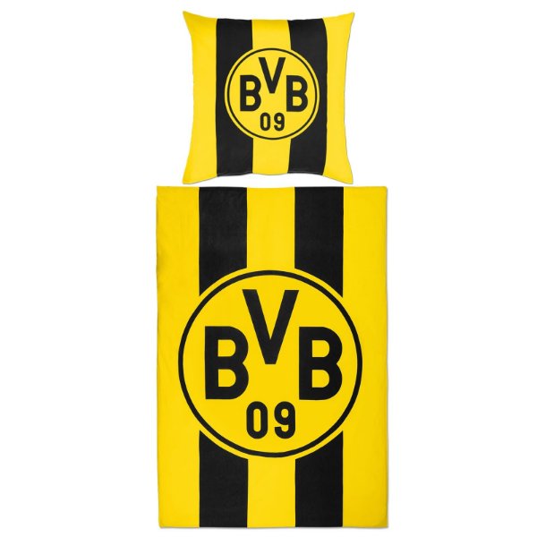 Borussia Dortmund Striped Single Duvet Set (200 x 135 cm)