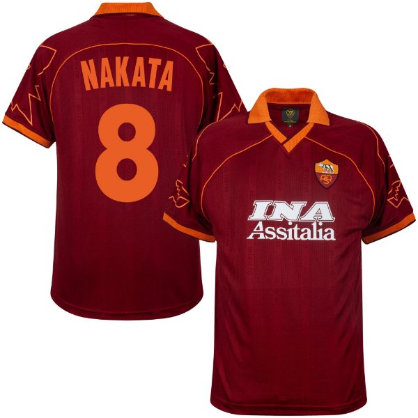 Afbeeldingen van AS Roma Retro Voetbalshirt 1999-2000 + Nakata 8