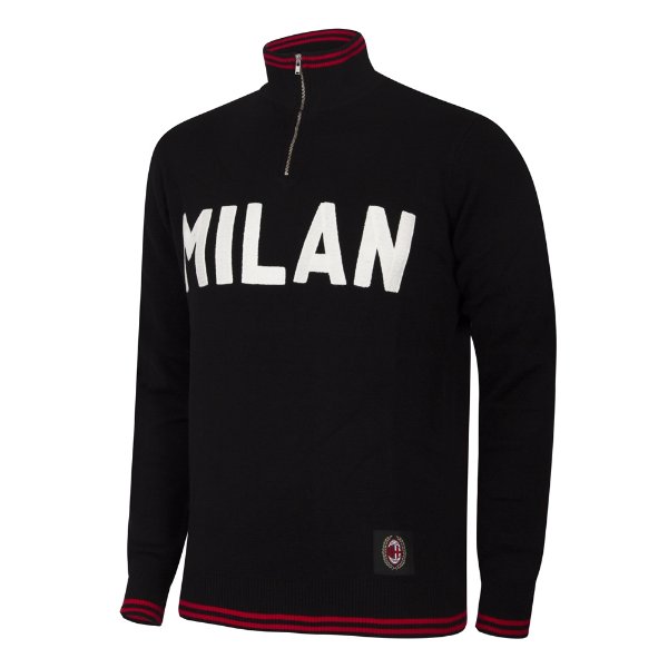 AC Milan Embroidery Half-Zip Sweater 1960's