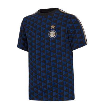 COPA Football - FC Internazionale All Over Pattern T-Shirt - Zwart/ Bl