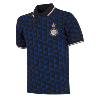 COPA Football - FC Internazionale All Over Pattern Poloshirt - Zwart/