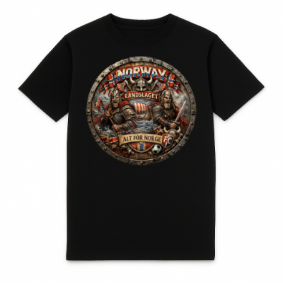 FC ELEVEN - Noorwegen Vikingen Heavy T-Shirt - Zwart