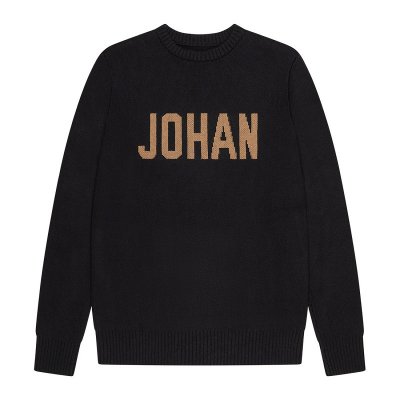 Johan Cruyff - Johan Knit Crewneck Sweater - Zwart