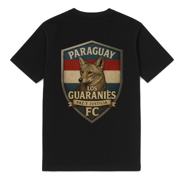 FC ELEVEN - Paraguay Los Guaranies Heavy T-Shirt  - Zwart