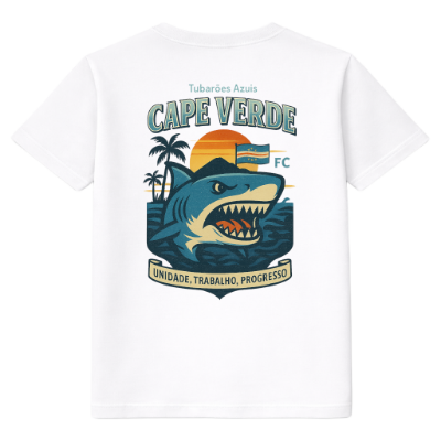 FC ELEVEN - Kaapverdië Tubaroes Azuis Heavy T-Shirt - Wit