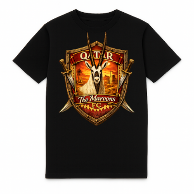 FC ELEVEN - Qatar The Maroons Heavy T-Shirt - Zwart