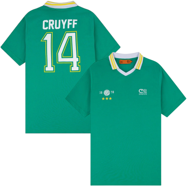 Cruyff - New York Cosmos Retro Voetbalshirt 1978 + 14 - Groen