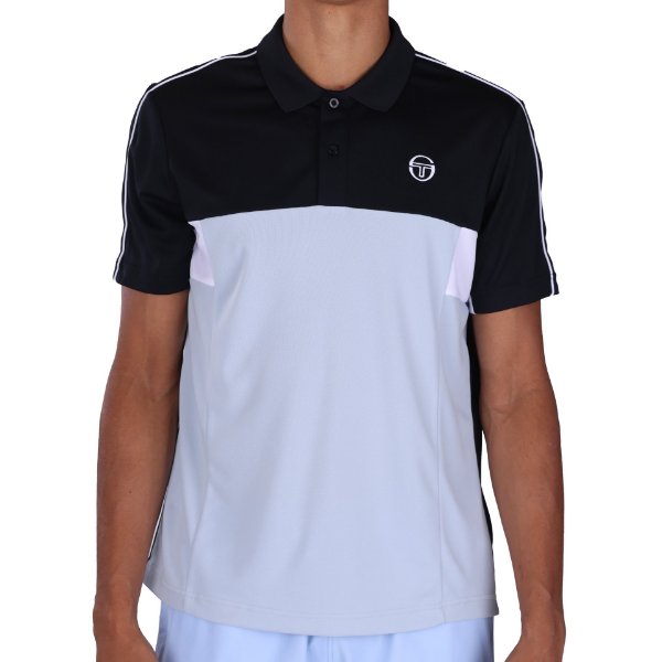Sergio Tacchini - Caspio Poloshirt - Zwart/ Lichtblauw