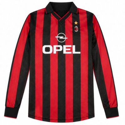 AC Milan Retro Voetbalshirt 1995-1996 (Lange Mouwen)