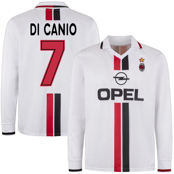 AC Milan Retro Football Shirt Away 1995-1996 (Long Sleeve) + Di Canio 7
