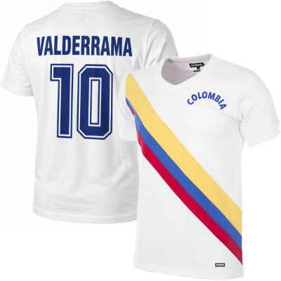 Colombia retro voetbalshirt 1973 + Valderrama 10