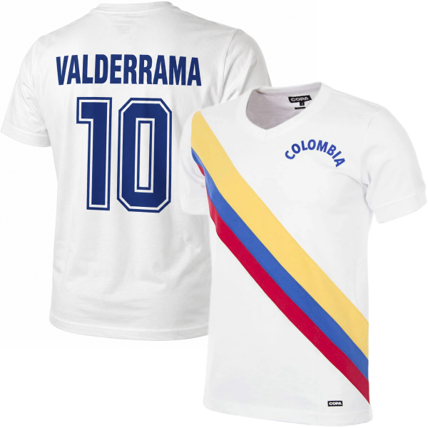COPA Football - Colombia Retro Football Shirt 1973 + Valderrama 10