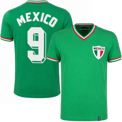 Mexico retro voetbalshirt 1980's + Nummer 9 (Hugo Sánchez)
