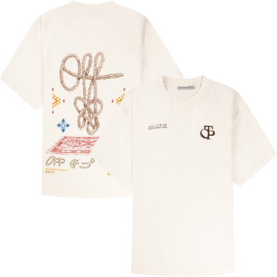 Off The Pitch - Tied Roots Loose Fit T-Shirt - Off White