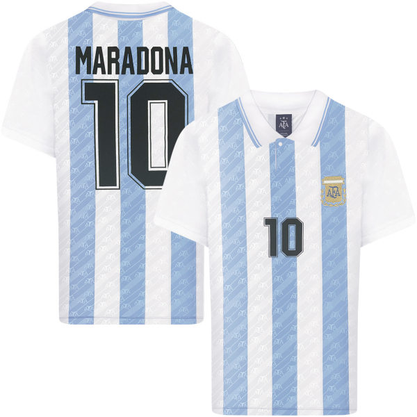 Score Draw - Argentina Retro Football Shirt World Cup 1994 + Maradona 10