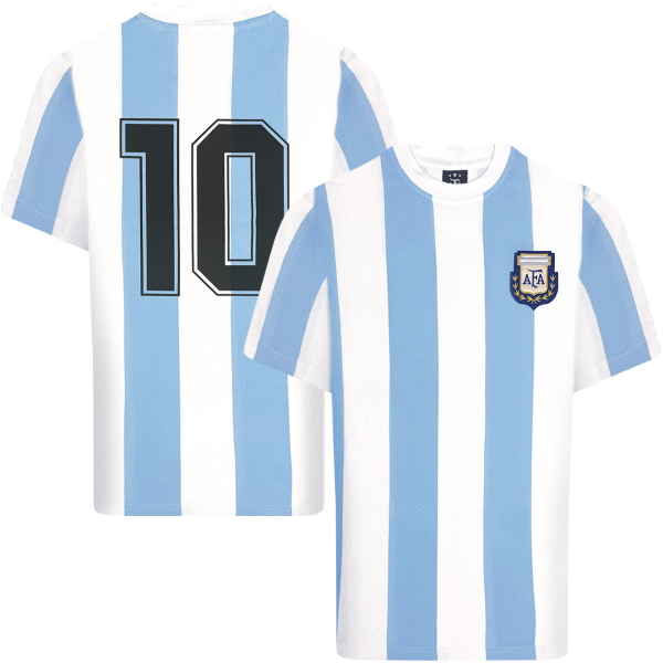 Score Draw - Argentina Retro Football Shirt World Cup 1986 + 10 (Maradona)