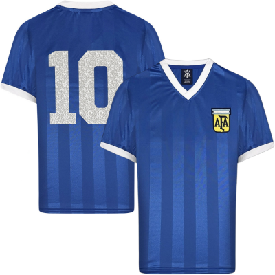 Score Draw - Argentinië Retro Uitshirt WK 1986 + 10 (Maradona)