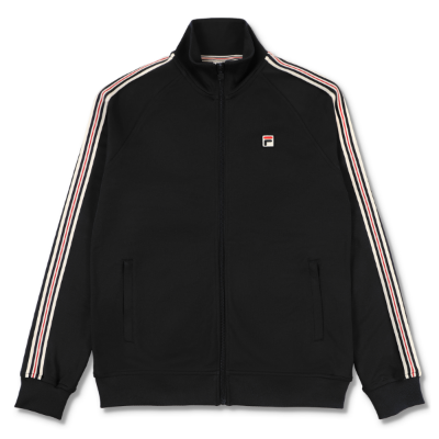 FILA Vintage - Biella Regular Taped Pique Trainingsjack - Zwart