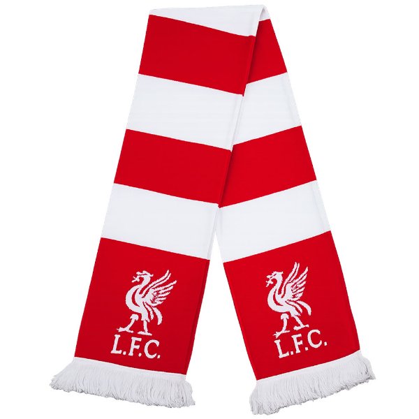 Liverpool Retro Bar Voetbal Sjaal - Rood/ Wit