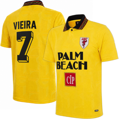 AS Cannes Retro Shirt Uit 1994-1995 + Vieira 7