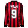 Afbeeldingen van AC Milan Retro Voetbalshirt 1995-1996 (Lange Mouwen) + Weah 9